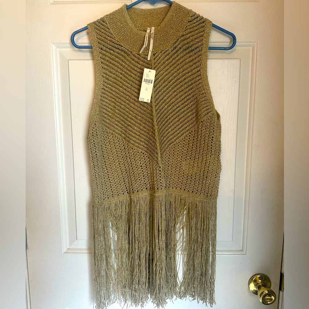 Anthropologie NWT Lurex sweater vest